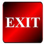 New exit symbol located on a white background
