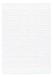 Notebook paper with colorful lines isolated on pure white background