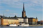 The island Riddarholmen in central Stockholm.