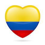 Heart with Colombian flag colors. I love Colombia