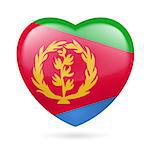 Heart with Eritrean flag colors. I love Eritrea