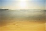 Sun over Sand Dunes with Morning Mist, Matruh, Great Sand Sea, Libyan Desert, Sahara Desert, Egypt, North Africa, Africa