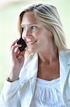 Mature woman on phonecall