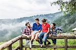 Portrait of four friends, Tyrol Austria