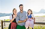 Portrait of parents and daughter, Tyrol, Austria