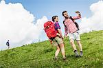 Young adults hiking, Tyrol, Austria