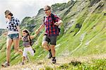 Parents with daughter hiking, Tyrol, Austria