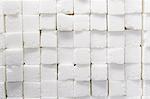 Wall of stacked sugar cubes