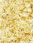 Organic long grain brown rice, white background