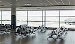 Empty airport hall, Prague, Czech Republic, Europe