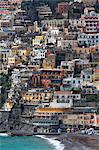 The colourful town of Positano perched on cliffs on the Amalfi Coast (Costiera Amalfitana), UNESCO World Heritage Site, Campania, Italy, Mediterranean, Europe