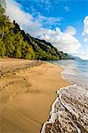 Kee beach on the Napali coast, Kauai, Hawaii, United States of America, Pacific