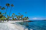 White sand beach. Puuhonua o Honaunau National Historical Park, Big Island, Hawaii, United States of America, Pacific