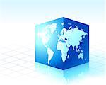 Square globe cube Original Vector Illustration Globes and Maps Ideal for Business Concepts