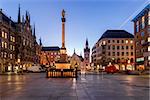 Old Town Hall and Marienplatz in the Morning, Munich, Bavaria, Germany