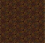 Seamless pattern with coffee beans on dark brown background