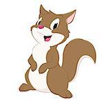 Cartoon squirrel. Isolated object for design element