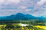 Sri Lanka landscape, taken from the top of Sigiriya Rock Fortress (Lion Rock), Sigiriya, Sri Lanka, Asia