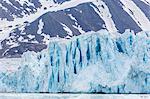 Glacier face at Monacobreen, Spitsbergen, Svalbard, Norway, Scandinavia, Europe