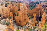 Hoodoo rock formations from the Fairyland Trail, Bryce Canyon National Park, Utah, United States of America, North America