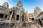 Face towers in Bayon Temple in Angkor Thom, Angkor, UNESCO World Heritage Site, Siem Reap Province, Cambodia, Indochina, Southeast Asia, Asia