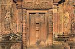 Bas-relief at Banteay Srei Temple in Angkor, UNESCO World Heritage Site, Siem Reap Province, Cambodia, Indochina, Southeast Asia, Asia