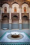 The ornate interior of Madersa Bou Inania, Fes el-Bali, UNESCO World Heritage Site, Fez, Morocco, North Africa, Africa