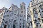 Piazza del Duomo with Santa Maria del Fiore cathedral, Campanile and Baptistery, Florence, UNESCO World Heritage Site, Tuscany, Italy, Europe