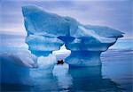 Sculpted Iceberg, Spitsbergen, Svalbard Archipelago, Norway, Scandinavia, Europe
