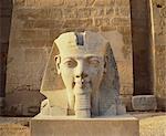 Statue of a Colossi at the Entrance to Luxor Temple in Egypt