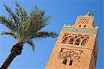 Koutoubia minaret, Marrakesh, Morocco, North Africa, Africa