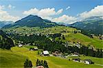 Aerial view of the Kleines Walsertal, Austria, Europe