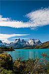 Lake Pehoe in the Torres del Paine National Park, Patagonia, Chile, South America