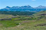 The savanna around the Torres del Paine National Park, Patagonia, Chile, South America