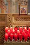 Close-up of prayer candles in a church, Toronto, Ontario, Canada