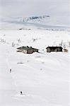 People skiing, Ammarnas, Lapland, Sweden