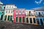 Colonial architecture in the Pelourinho, UNESCO World Heritage Site, Salvador da Bahia, Bahia, Brazil, South America