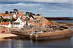 Incoming tide at Crail Harbour, Fife, Scotland, United Kingdom, Europe