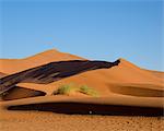 Looking towards Big Daddy and Mummy dunes at Deadvlei, Namib Naukluft, Namibia, Africa