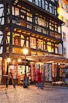 Half timbered houses in La Petite France, Grande Ile, UNESCO World Heritage Site, Strasbourg, Bas-Rhin, Alsace, France, Europe