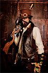 Man in Steampunk style