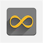 Infinity symbol icon, flat design, vector eps10 illstration