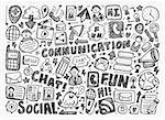 doodle communication background