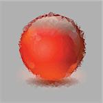 colorful illustration with red sphere for your design