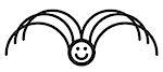 Cute simple black and white spider for icon