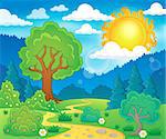 Spring theme landscape 5 - eps10 vector illustration.