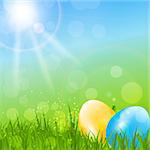 Easter Background Vector Illustration