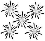 vector black fireworks