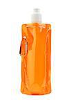 Orange Plastic Water Bag On White Background