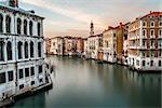 View on Grand Canal and Santi Apostoli Church from Rialto Bridge, Venice, Italy